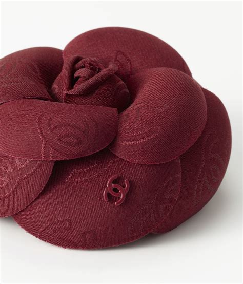 chanel camellia burgundy|Camellia .